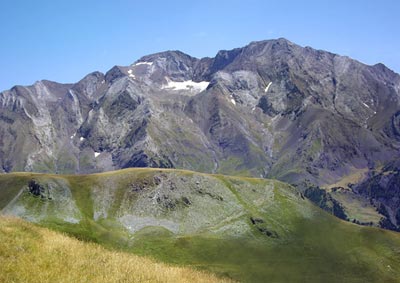 Gran Bachimala. Vista desde el este. Punta del Sabre a la derecha.