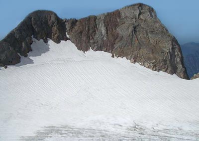 Gran Vignemale, circo de Ossoue subiendo el glaciar