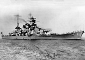 Acorazado Scharnhorst. Seriamente da�ado en la popa por un torpedo lanzado por la escolta del Glorious